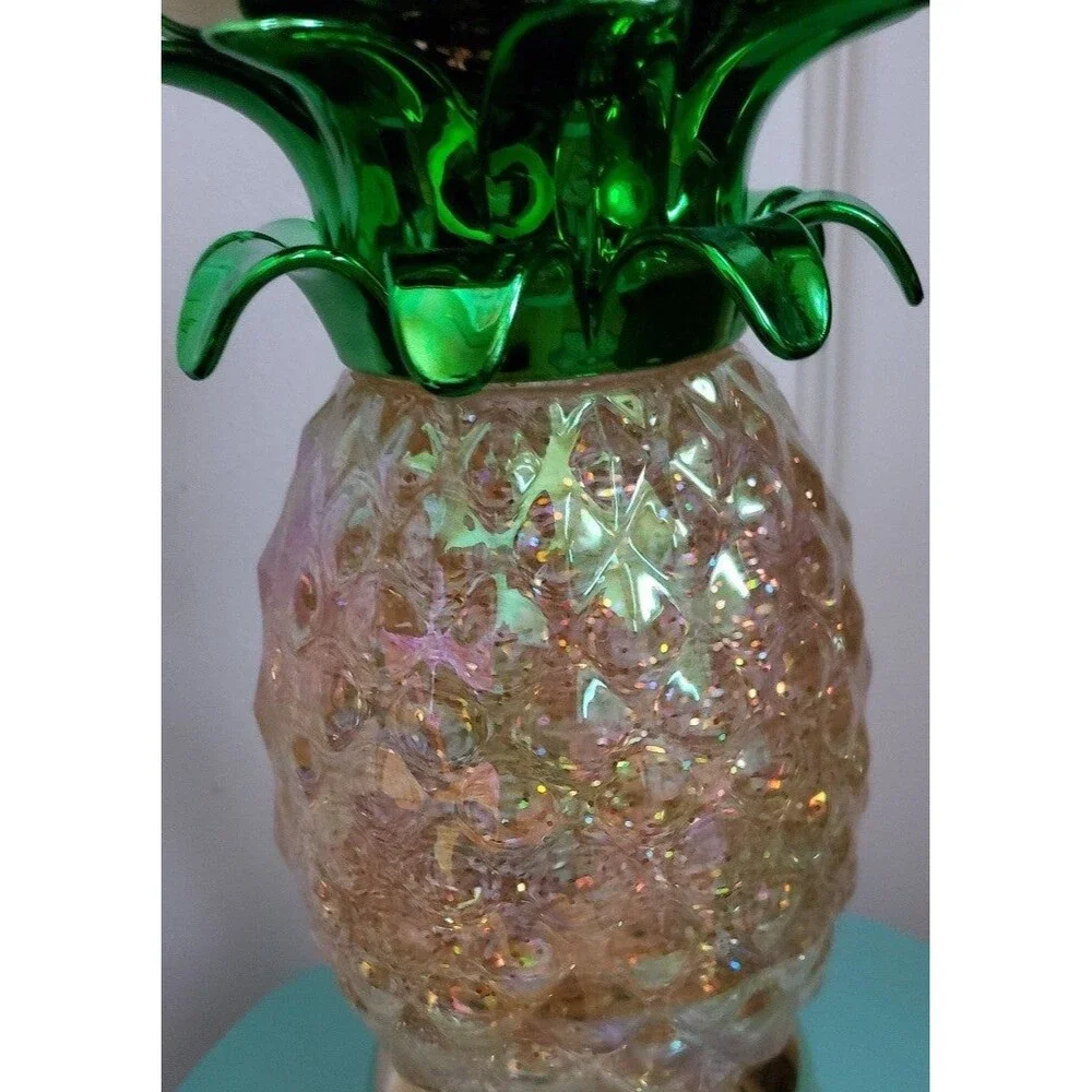 Bath & Body Works 3 Wick Light Up Candle Holder Globe Pineapple